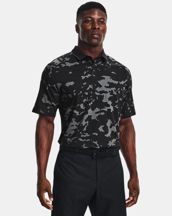 Men's UA Iso-Chill Charged Camo Polo in Black image number 0